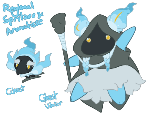 Regional Aromatisse concept based on Will-o’-the-WispsSpritzee (Ghost) - These Spritzee are found fl