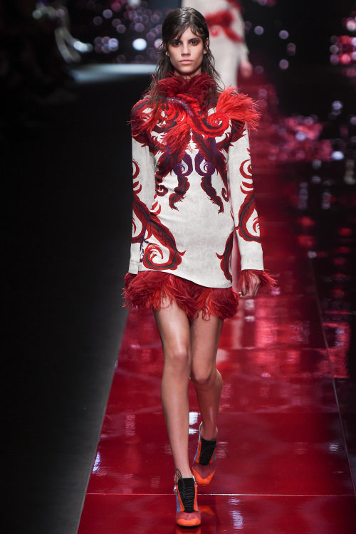 For  Anat - Canaanite virgin goddess of war and strife velvetrunway:Just Cavalli | FW15 || posted by