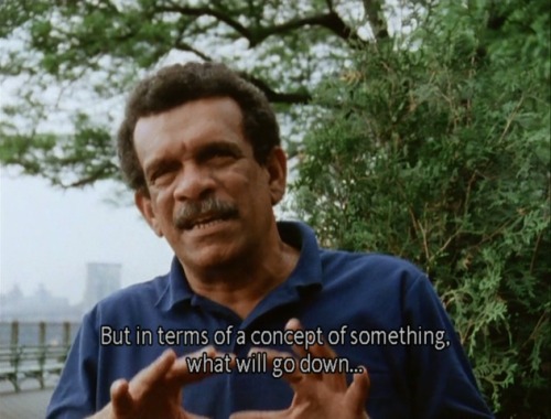 Derek Walcott in …And the Pursuit of Happiness(1986) dir. Louis Malle