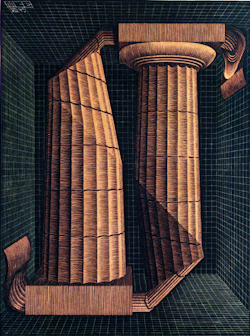 aqqindex:  M.C. Escher, Doric Column, 1945 