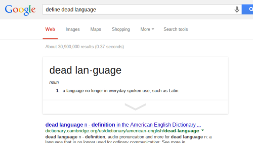 interretialia: lana-loves-lingua-latina: well you don’t have to be so mean to Latin, google. I