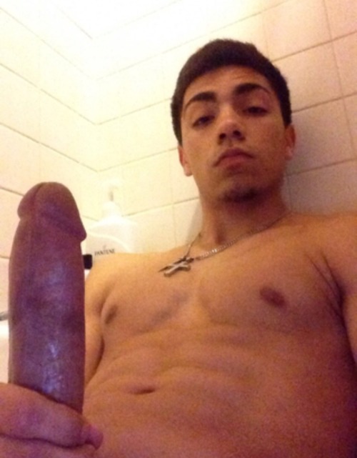 Cute boy got a big cock! 