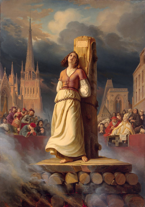 mysteriousartcentury:JOAN OF ARC1. Joan of Arc by John Everett Millais;2. Jeanne d'arc é