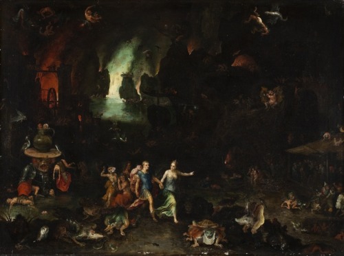 Aeneas and the Cumaean Sibyl in the Underworld, attr. to Jan Brueghel the Elder, between 1600 and 16