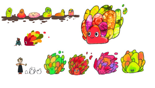 I also did concepts for “germs” (Like imaginary creatures based on bacterias and germs). It looks li