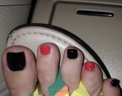 Halloween Toes.Â  Texted this to hub this