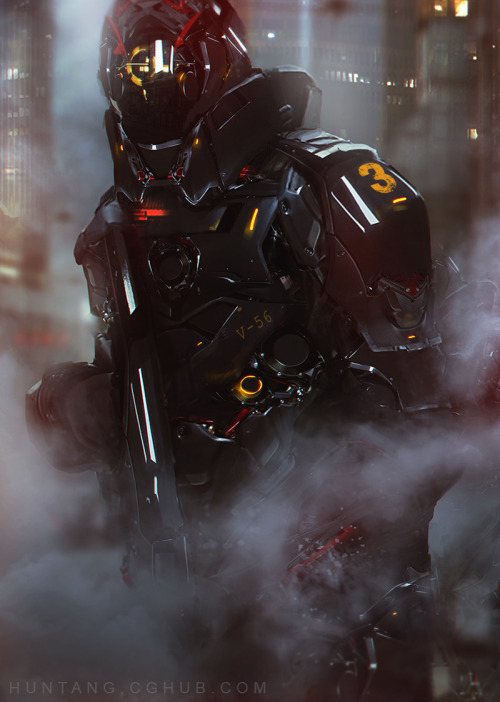 Soldier by HuntAng / Angelina Stroganova.More robots here.