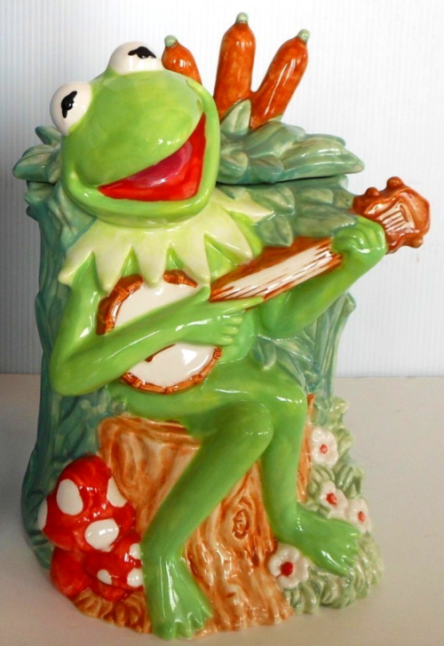 First-Series Kermit cookie jar, produced by Treasure Craft in 1994