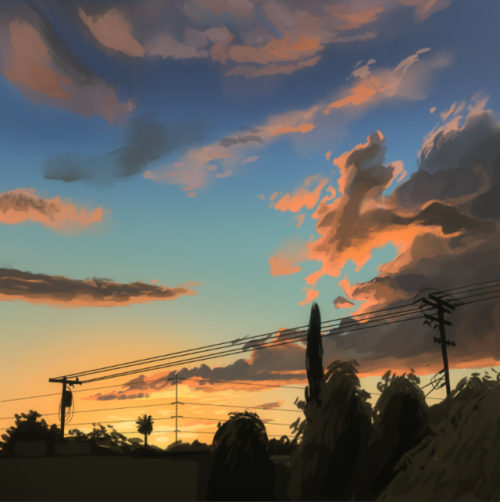 shelbycragg:For once, I actually remembered to capture my cloud/sky painting process! I tried to wri