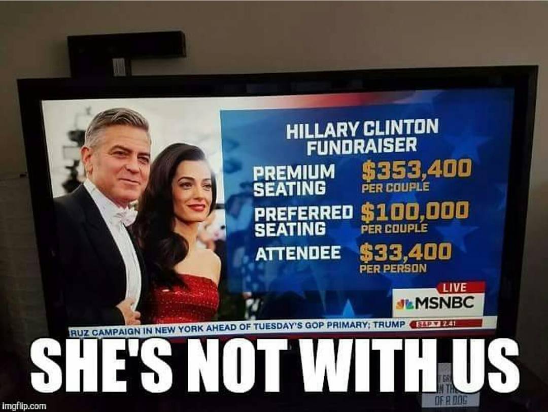 Did any of you go to this dinner? &hellip; Doubt it. How is Hillary going to