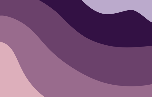 [flag ID: Left Flag Has Wiggly Stripes. Lilac, Dark Purple, Warm Purple, Light Warm Purple, Pale Coral-tan.