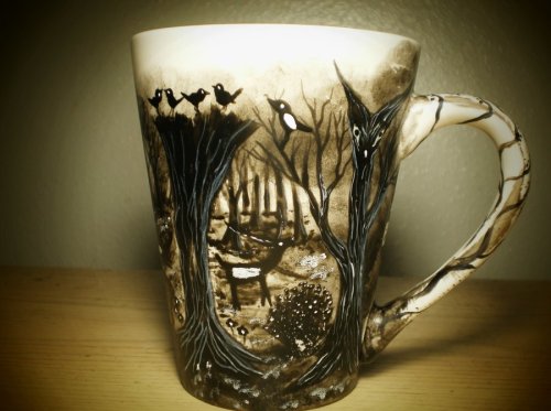 lohrien:  Hand Painted Mugs by Susan Fields 