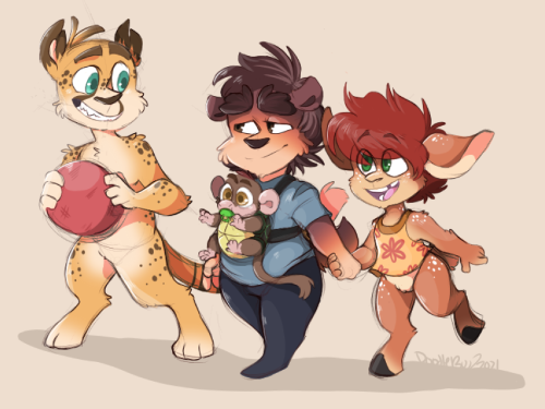 dood1e-bug: Another picture of the kiddos this time colored