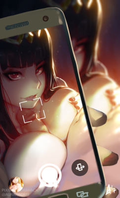 aurahack18:  A little bit of phone cam fun with Tharja for #BoobjobBuesday