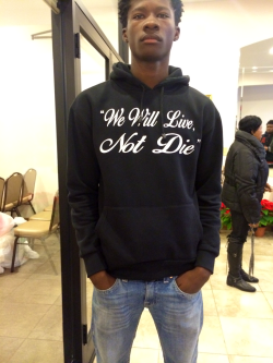 cellytaughtyou:  16 year old, DeMacio Bailey. Identical twin brother of the late DeMario Bailey who was shot and killed here in Chicago due to a senseless act of violence, keeps the spirit of his brother alive.   &ldquo;WE WILL LIVE NOT DIE!!&rdquo; 