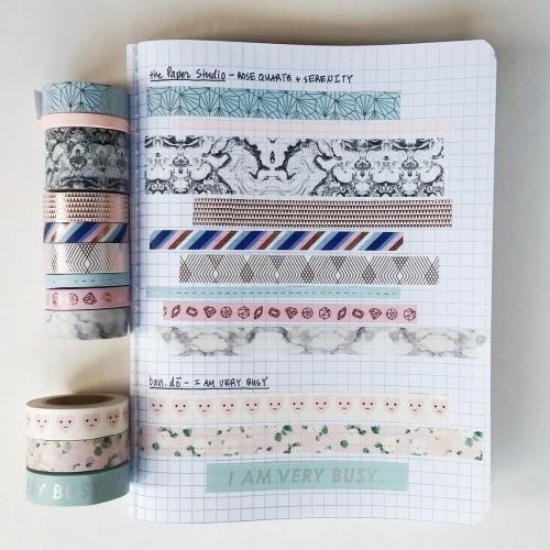 studyingonpointe:12/28 ▪ Marble, metallic, ban.do, oh my! In love with these new washi tapes, a very