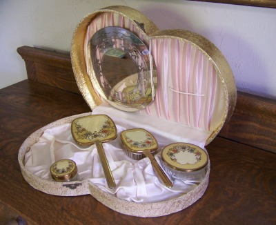 :vintage art deco vanity set 