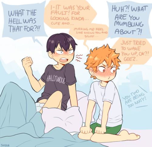 kuikune:  its been too long since my last self-indulgent kagehina comic with no punchline (sleeping tobio is really cute ok) 