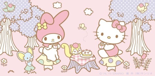 lillianriva:My Melody with Hello Kitty