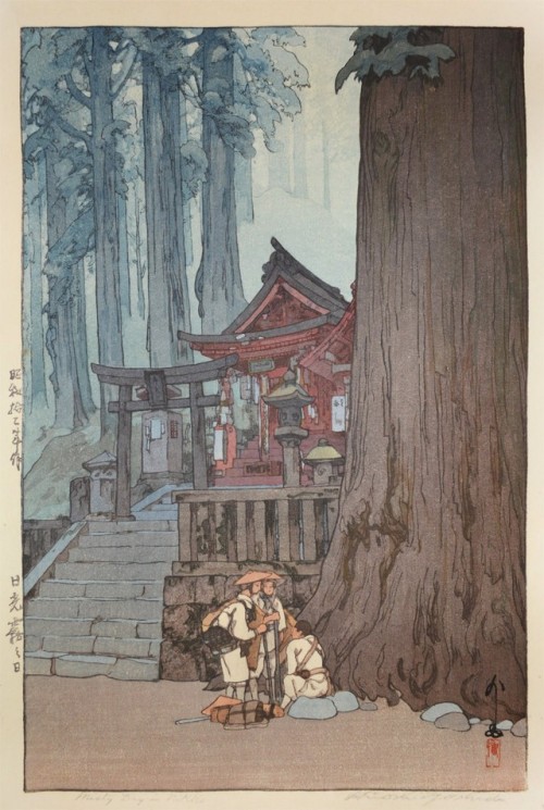 Hiroshi Yoshida 吉田 博 (1876 - 1950) - Misty day in Nikko 1937