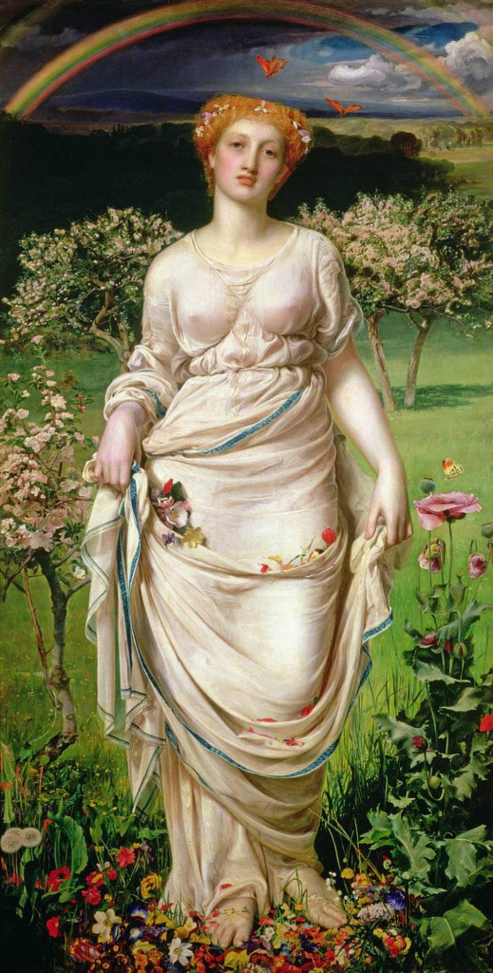 Gentle Spring (pre 1865). Frederick Sandys (English, 1829-1904). Oil On Canvas. The Ashmolean Museum