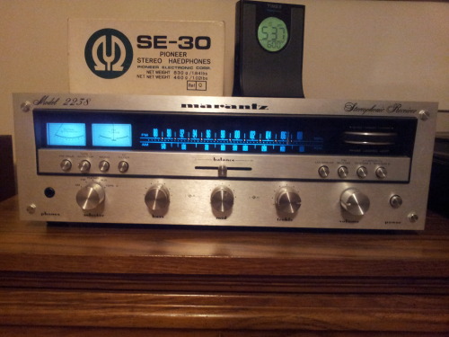 our-exploration:  My bedroom stereo set up. Vintage audio all the way. Huge train enthusiast. 1970s General Motors showroom designs for new future of the railway diesel engines. Very rare hand drawn prints. Only three left to exist. Marantz 2238 - JVC