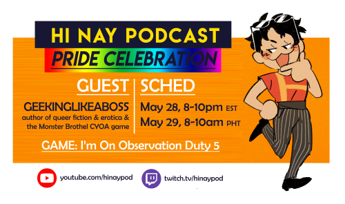 PRIDE MONTH CELEBRATION Livestream with Hi Nay! We’re doing it a little early since June is gonna be