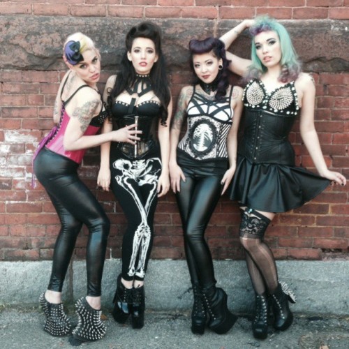 muland:  Me & my girls from last weekend’s shoot! <3 Models Left to Right: Chelsea Deville, Jessica Camella, Mulan D (me), Sierra Colleen 