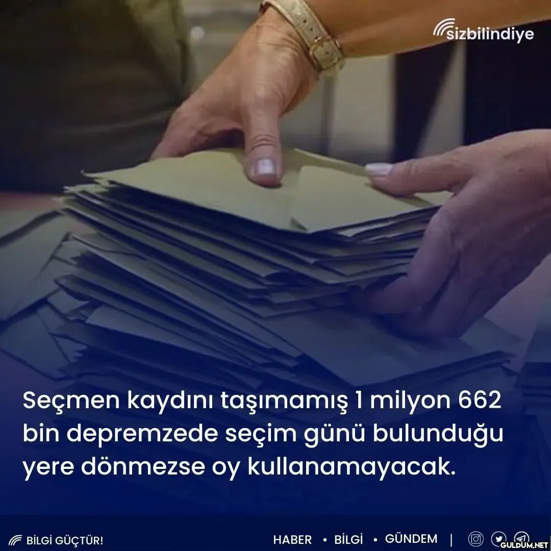 Seçmen kaydını taşımamış 1...