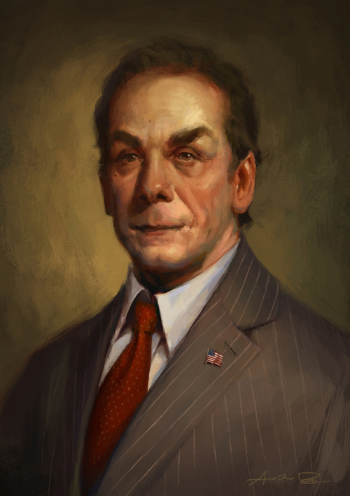 I was recently commissioned to paint a portrait of Dr. Charles Krauthammer for the Ringling College 