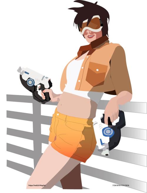 I asked reddit gets drawn to draw my Tracer costume! <3check me out on facebook! 