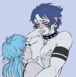 pinkromantic:  RenxAoba, by anon’s request. I think I draw a very cute femRen. 
