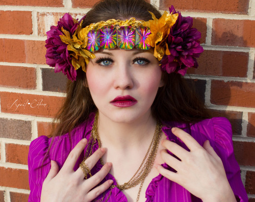 Photographer: April Eileen PhotographyModel/MUA: April DorotheaHeadpiece: The Crafter’s Closet