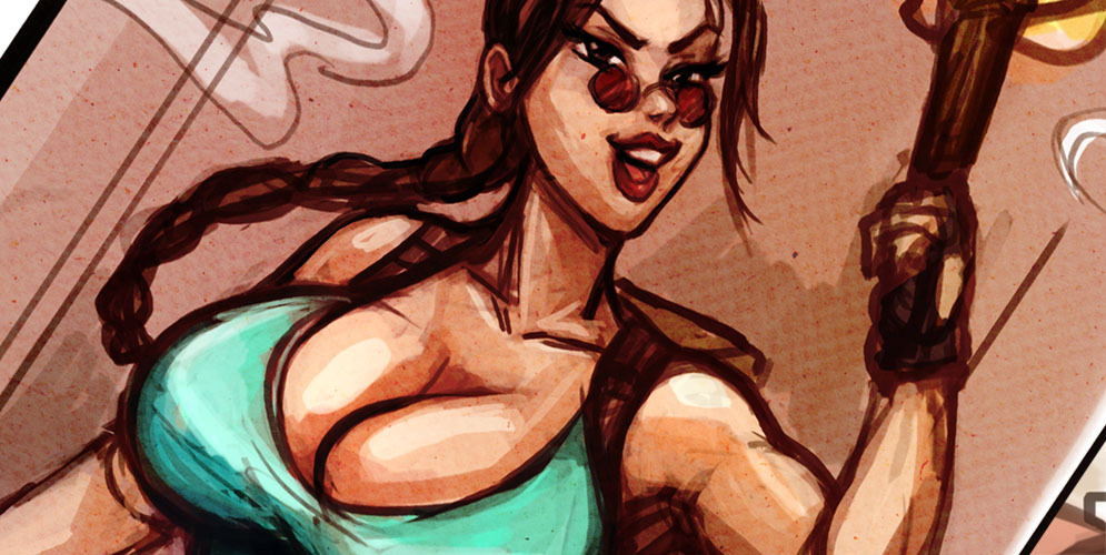 fatline: “FRIDGE RAIDER” Teaser – Coming Soon – Mega Sized Lara Croft Weight