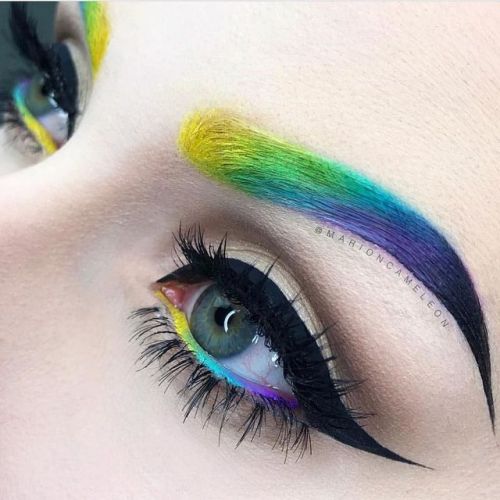 sugarpillcosmetics:️‍ @marioncameleon rocks a killer rainbow brow she created using all #sugarpill e