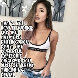 Femdom Chastity Captions, Cum Denial