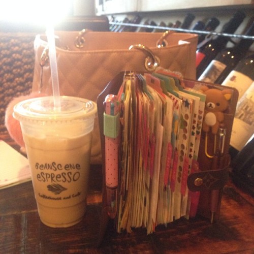 AT MY FAVORITE COFFEE HOUSE WITH MY LOUIS AND CHANEL #beanscene #coffee #louisvuitton #chanel #highf