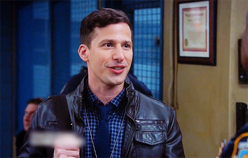 peraltiago-s:jake peralta in every season 6 episode (✿◠‿◠)