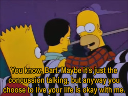 drinkyourjuiceshelby: charlesoberonn:  Homer Simpson said gay rights  My dad to me when I’d watch Bowflex infomercials 