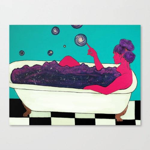 Dr. Quark’s Big Bang Bubble Bath48x36 acrylic on canvas