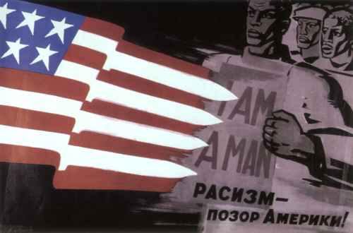 I AM A MAN. RACISM SHAME OF AMERICA! Authorship: Nikolai Petrovich Charukhin; Country: Soviet Union