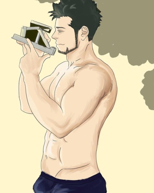 zhangyang222:  #man #muscle #camera #sai #sketch #gay #gaydude #gaybody