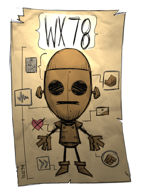 today’s robot of the day is: wx-78 from don’t starve!
