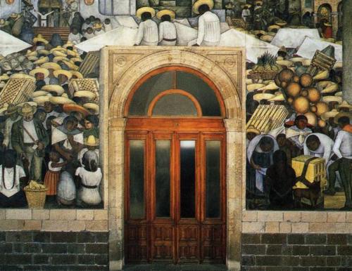 artist-rivera: The Market, 1924, Diego Rivera Medium: fresco 