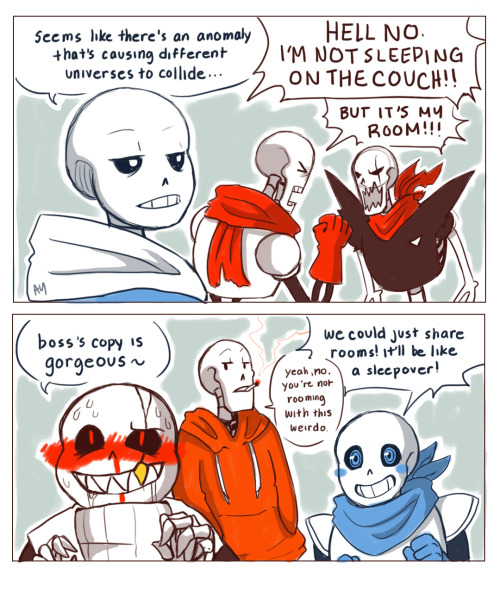 smolandtolskeletons:  Comic: UTFS (Under Tale Fell Swap) This will be fun.   wait are the under fell sans and papy canon incestuous or what? If they are thats pretty disgusting imo