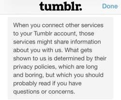 braydaaan:  Tumblr Employees, again, have fun with their terms and conditions. 