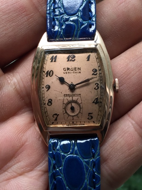 kenwong918: Gruen veri thin 14k rose gold