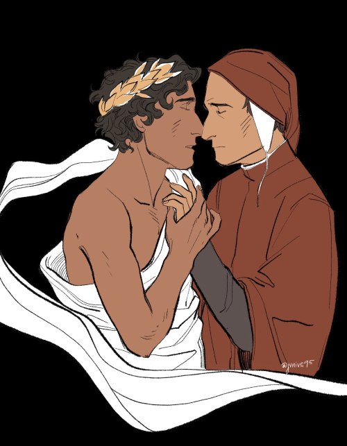 marcvs-antonivs:31 days of…..illustrations……continues iii: virgil and dante –I will not leave you To