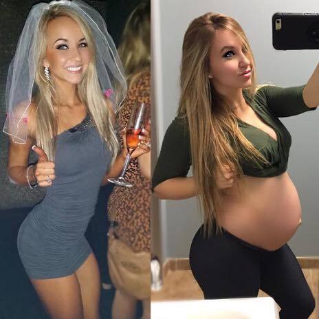 THe left: My sister Becky at our engagement partyThe right: At our wedding.