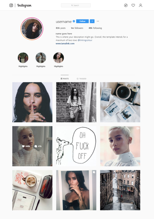 showmaxter:INSTAGRAM TEMPLATE 2019this is an accurate instagram template created late 2019. the temp